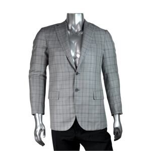 $5600 NWT Stefano Ricci Gray Plaid Checks Wool Blend 2 Button Sport Coat 50/40 R